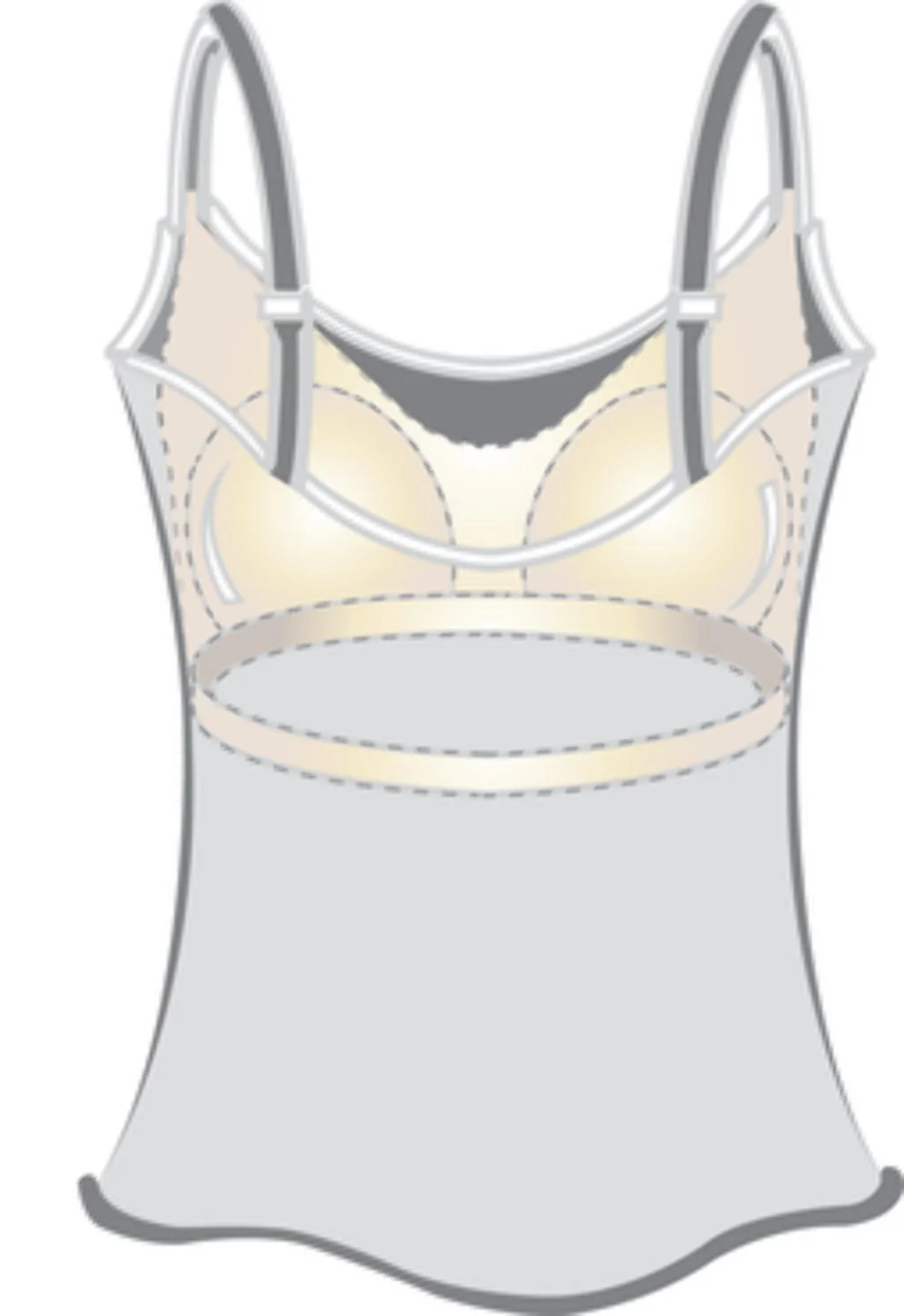 Amoena Valletta Mastectomy Top - Sand - Image 3